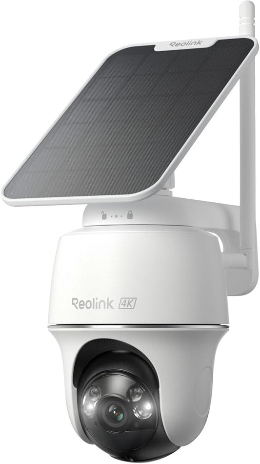 REOLINK First 4K Solar Security Cameras Wireless Outdoor, Argus PT Ultra+Solar by REOLINK