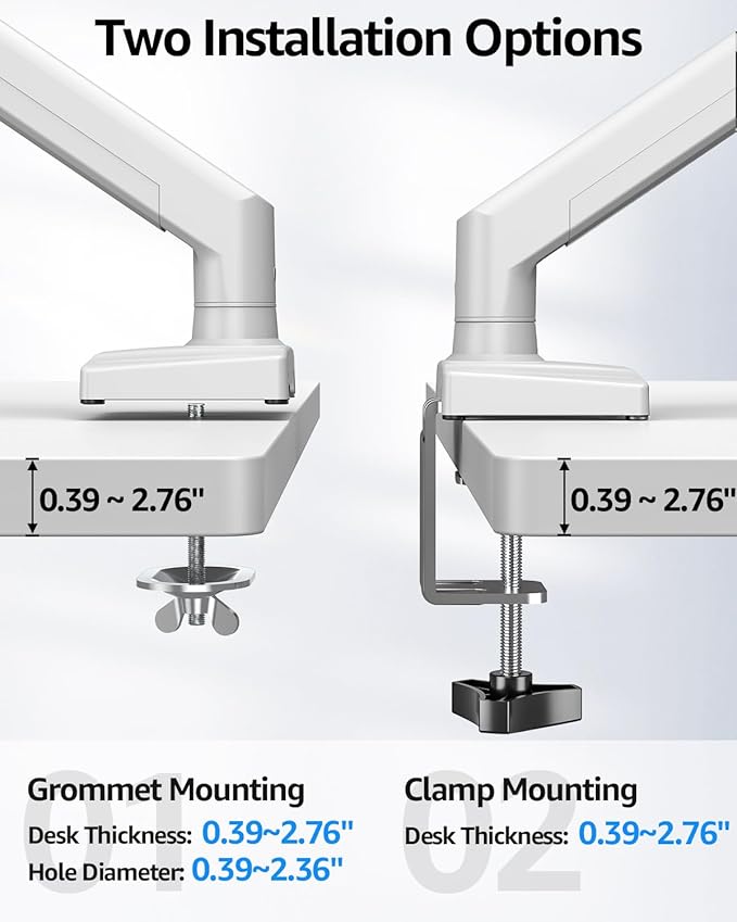 Dual Monitor Stand fits up to 32 inch, 4.4-22 lbs Computer Screens, Dual - Image 4