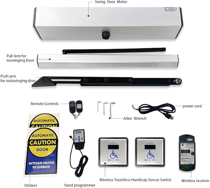 Olideauto Automatic Touch Free Door Opener+2PCS Wireless Touch Free Square - Image 2