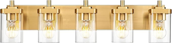 METWET Bathroom Light Fixtures, 5-Light Modern Wall Sconces by Metwet