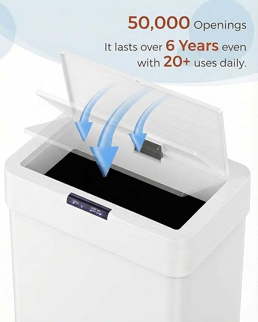 TLSUNNY 13.2 Gallon Motion Sensor Trash Can, Touchless Automatic Garbage Can - Image 9