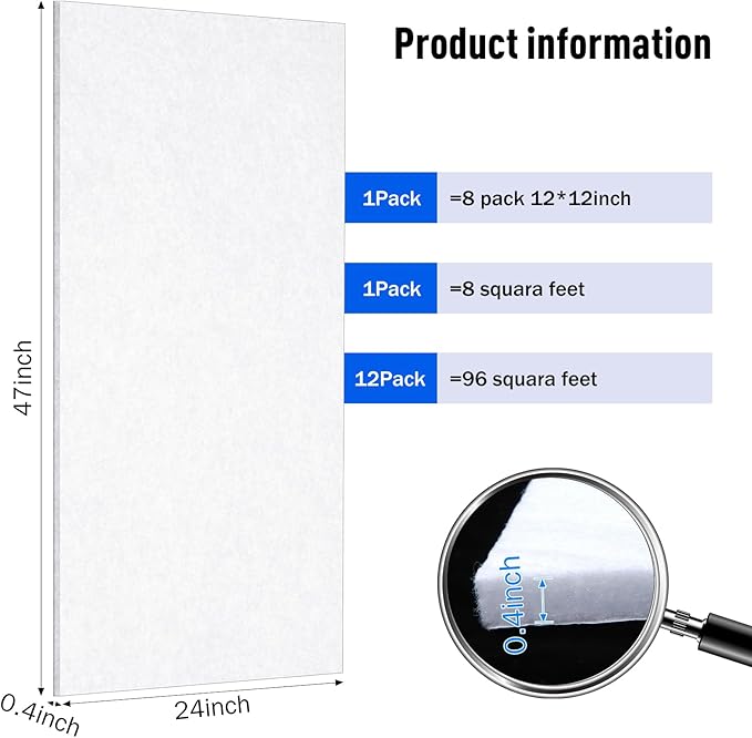12 Pack Large Acoustic Panels - Image 2