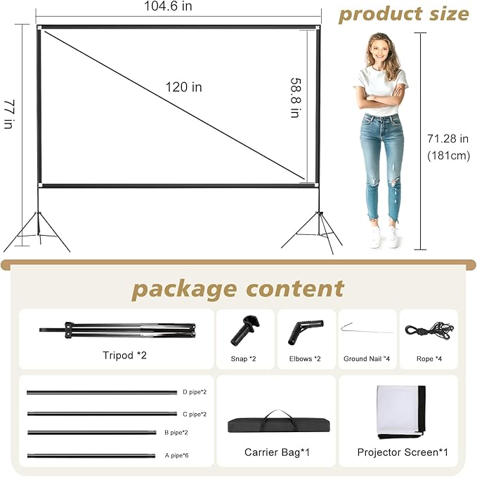 Portable Indoor Outdoor Projector Screen - Image 2