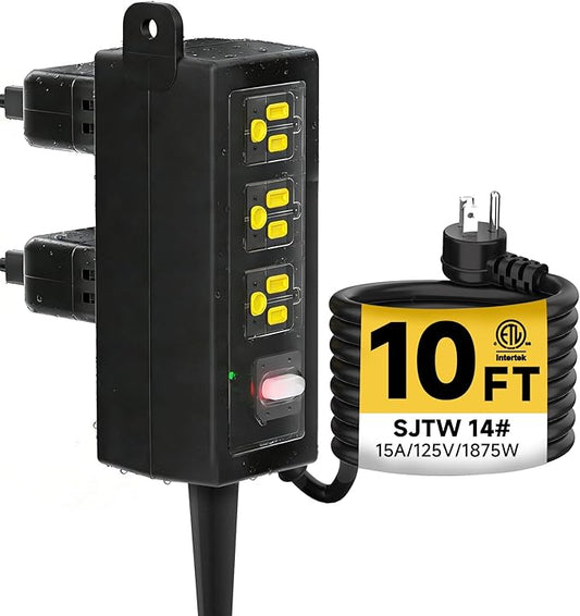 IP66 Outdoor Power Strip Waterproof, Iwister Heavy Duty Surge Protector by Unknown