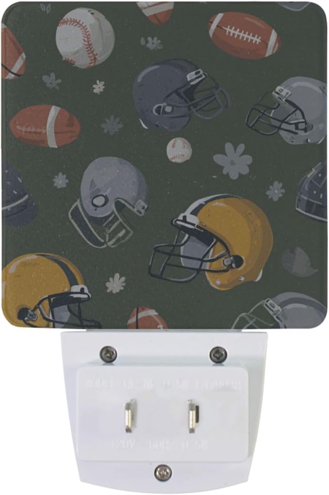 Pigsaly Led Night Light Football Helmets Balls Baseball Night Light Plug in - Image 2