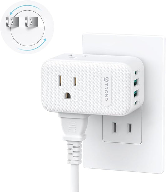 TROND 2 Prong to 3 Prong Outlet Adapter by TRONDOfficial