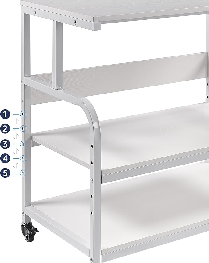 Fannova Printer Stand, 32.3" x 18.9" x 32.1" Extra Large Printer Table - Image 4