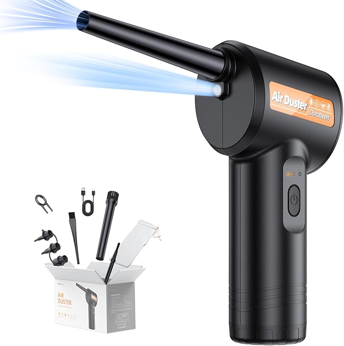 DOROBEEN Compressed Air Duster, Rechargeable Air Can, Electric Air Duster by Dorobeen