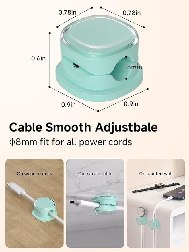 Magnetic Cable Clips, Adjustable Cord Holder Management, Adhesive Wire Keeper - Image 3
