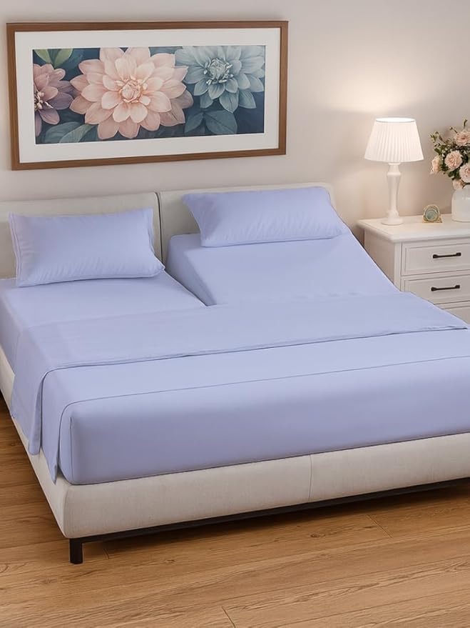 Split Head King Sheet Set – 4 Piece Flex Split Top King Sheets - Image 2