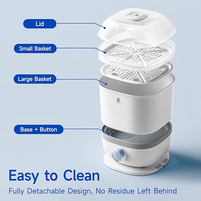 Snow Bear Baby Bottle Sterilizer and Dryer, 6-in-1 Electric Steam Bottle - Image 6