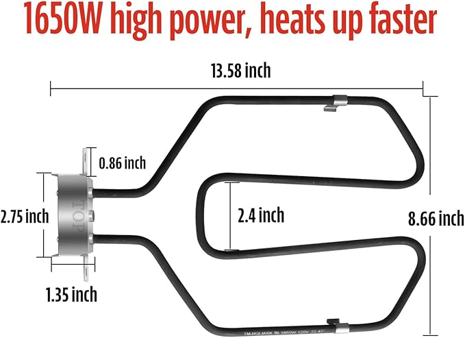 Upgrade Universal 1650W 15A Electric Smoker Heating Element Kits - Image 2
