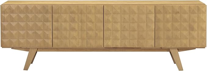 NTC Sapa Mid-Century Modern Solid Wood TV Stand 4-Door Media Console - Image 2