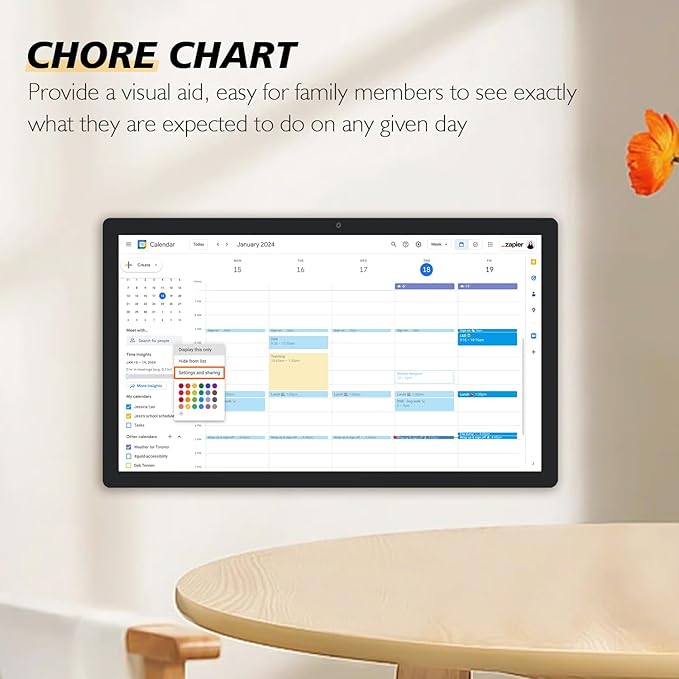 Large Touchscreen Monitor Digital Electronic Calendar, Downloadable APP - Image 2