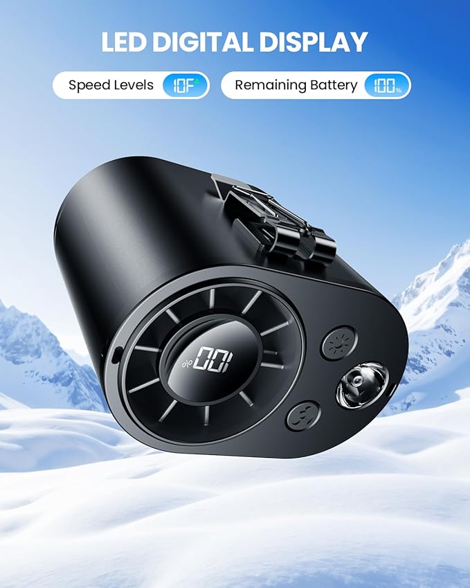 Portable Waist Fan, 10 Speeds Personal Fan Clip On Fans - Image 7
