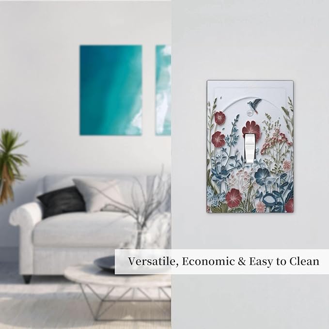 Bvtewkhz Wildflowers Flowers Floral Plants 1 Gang Single Toggle Wall Plate - Image 6