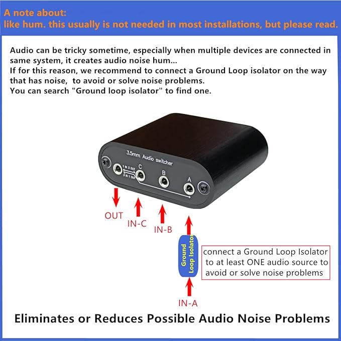 New D3 3-in-1-Out 3.5mm Stereo Audio Switch Source Input Signal switcher - Image 7