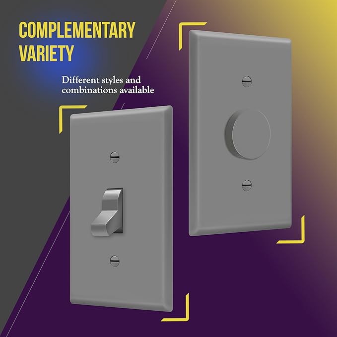 ENERLITES Toggle Light Switch Wall Plate, Size 1-Gang 4.50" x 2.76", - Image 5