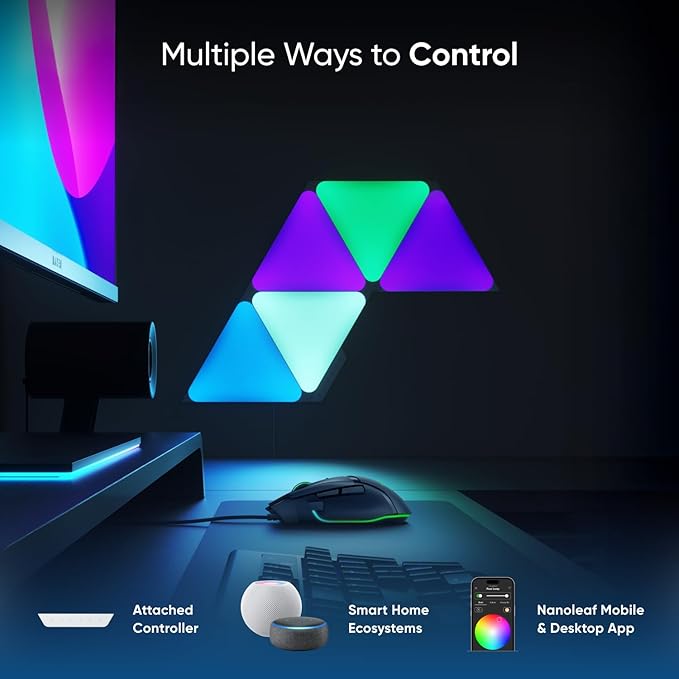Nanoleaf Shapes LED Lights for Wall, WiFi Smart Home Wall Panel Light RGBW 16M+ - Image 7