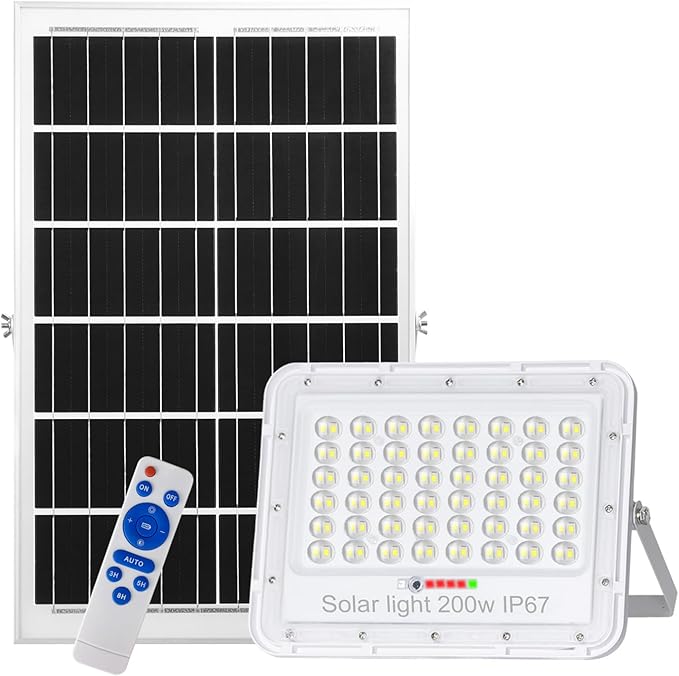 200W LED Solar Flood Lights, 18000Lumens Street Flood Light Outdoor IP67 by TINSUMSOLARENERGY