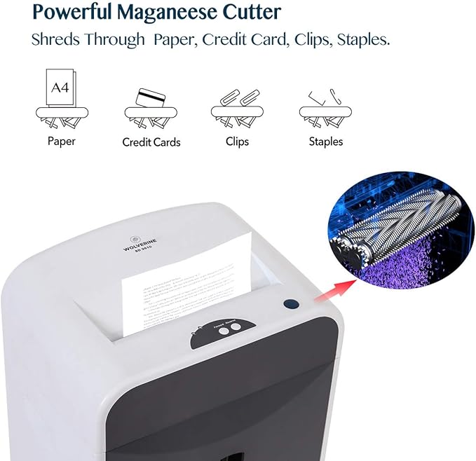 WOLVERINE 6-Sheet 2x6mm Super Micro Cut High Security Level P-5 Ultra Quiet - Image 5