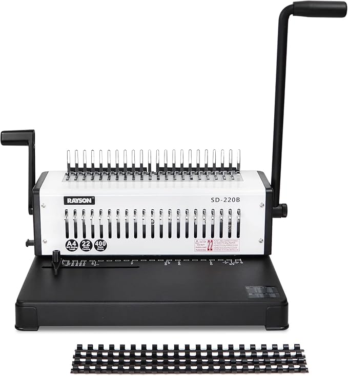 Rayson SD-220B Binding Machine, 21 Holes Comb Binding Machine, Max. Punch 20 by RAYSON