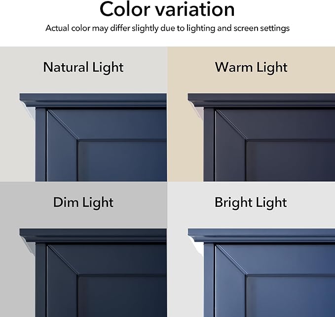 Bathroom Wall Cabinet Navy Blue Over Toilet Storage Cabinets 24x30 in Above - Image 4
