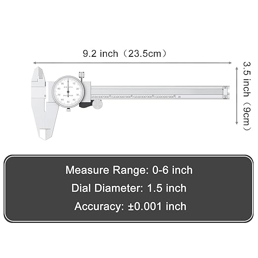 HDLNKAK Dial Caliper Shockproof Dial Caliper Precision Caliper - Image 5