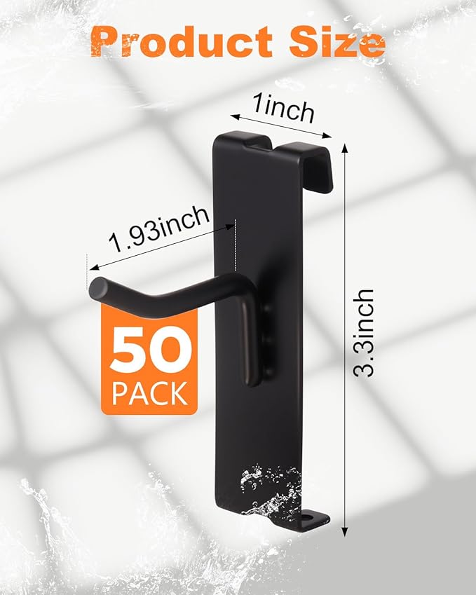 Alffun 50 Pack Gridwall Hooks, 2 Inch Heavy Duty Display Hooks - Image 3