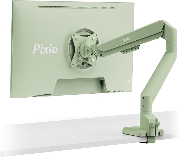 Pixio PS1S Wave Mint Green Single Monitor Arm Stand Desk Mount by Pixio