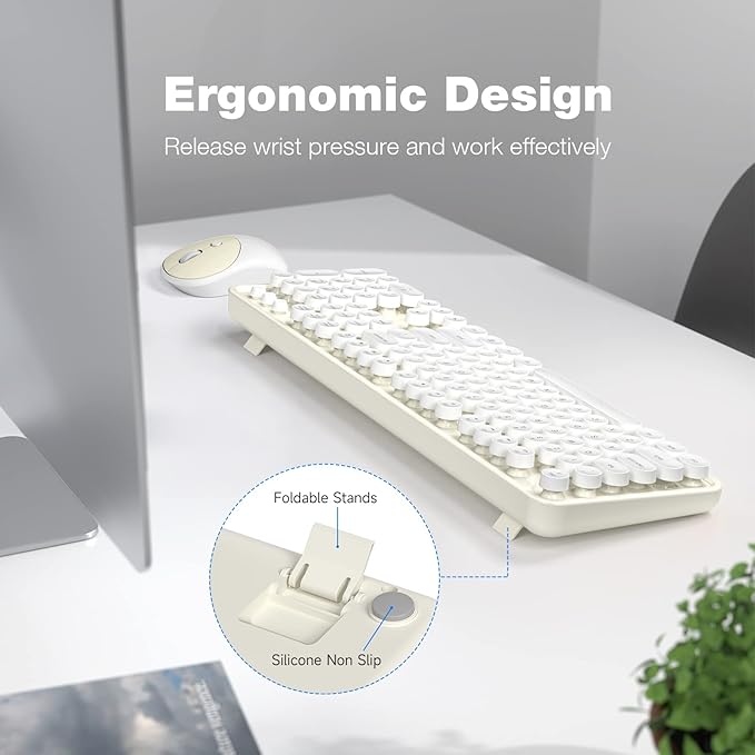 MOFII Wireless Keyboard and Mouse Combo, Computer Full Size 2.4G Plug and Play - Image 4