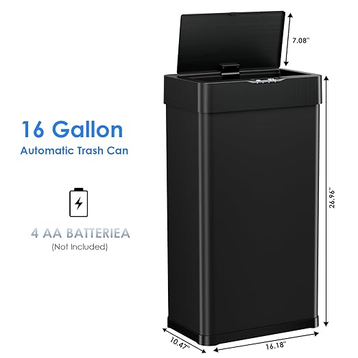 AthLike Sensor Trash Can, Touchless Motion Sensor Trash Bin, Smart Automatic - Image 2