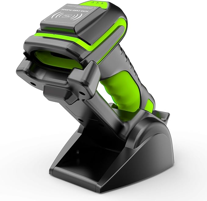 Alacrity Wireless Charging 1D 2D Barcode Scanner, UHF RFID Tags Reader by alacrity