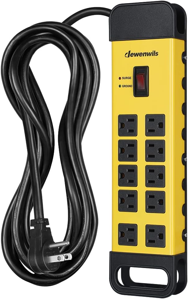 DEWENWILS 10-Outlet Metal Surge Protector Power Strip by DEWENWILS