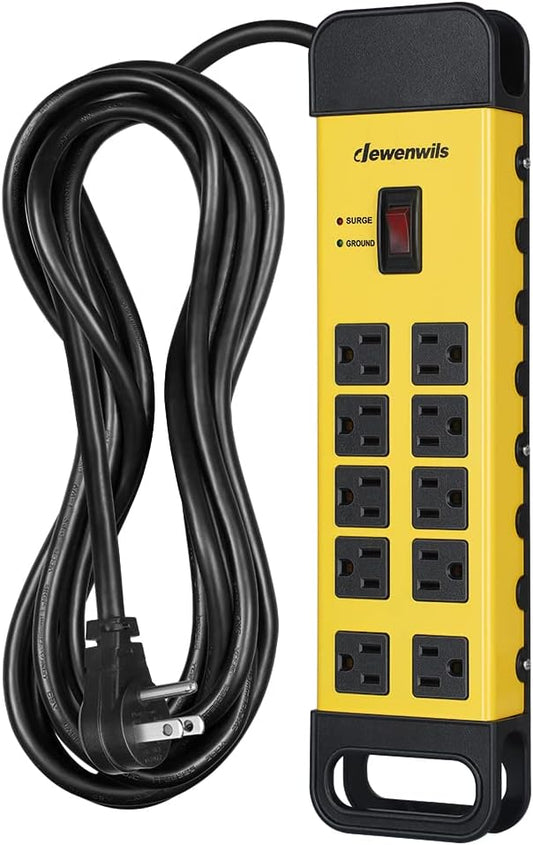 DEWENWILS 10-Outlet Metal Surge Protector Power Strip by DEWENWILS