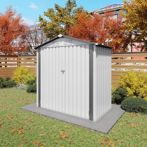 6x3.5 ft outdoor storage shed, small metal garden, view 9