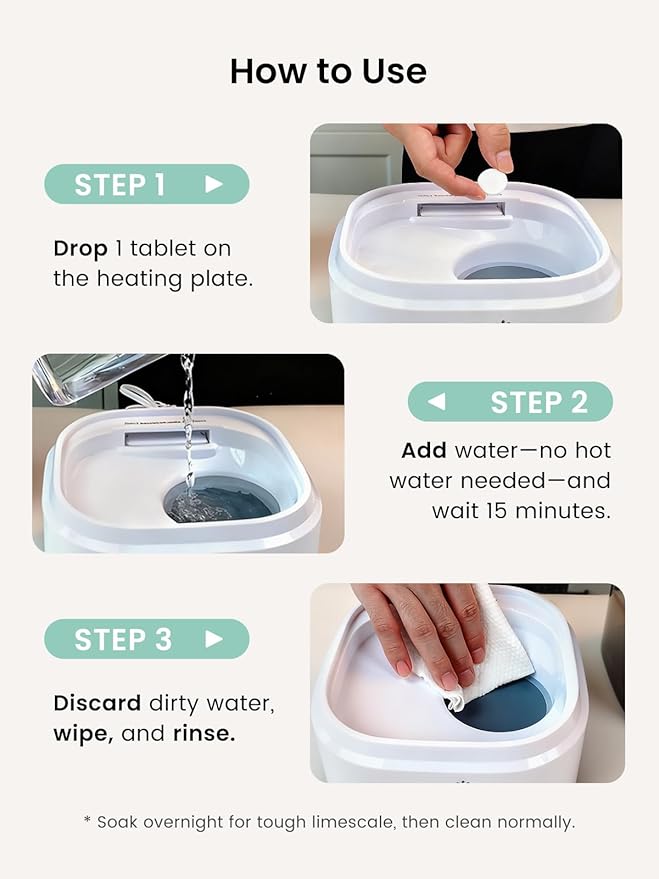 GROWNSY Descaling Tablets for Bottle Warmer & Sterilizer, Daily Essential - Image 7