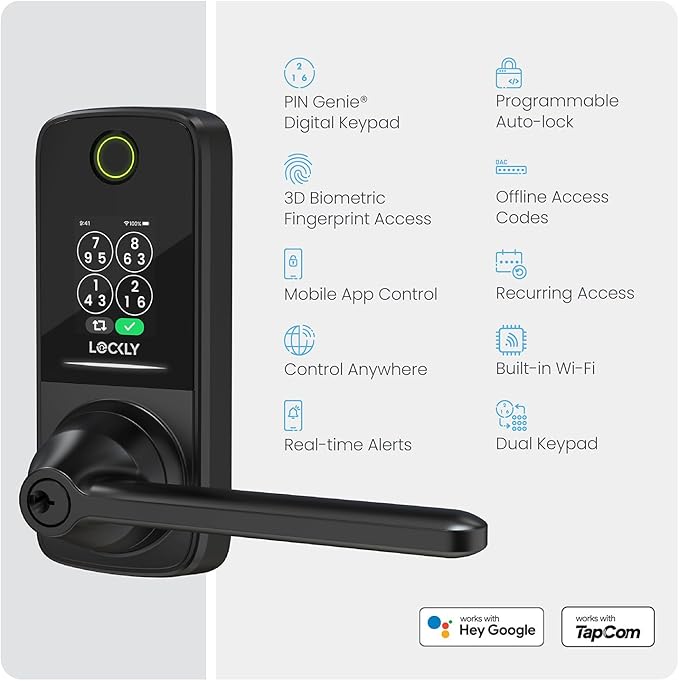Lockly Smart Lock Secure Pro, Fingerprint Door Lock, Keyless Entry, Built-in - Image 7
