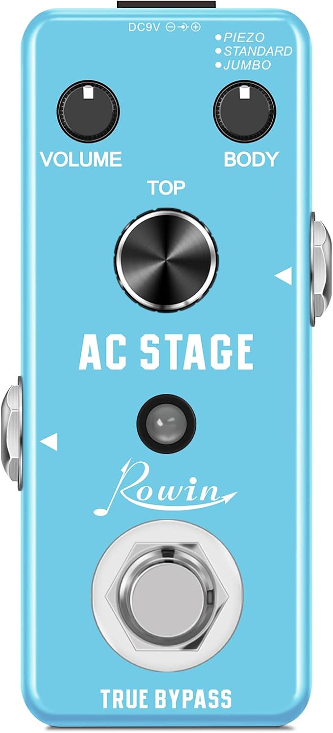 Rowin Acoustic AC Stage Acoustic Guitar Simulator Pedal by Rowin