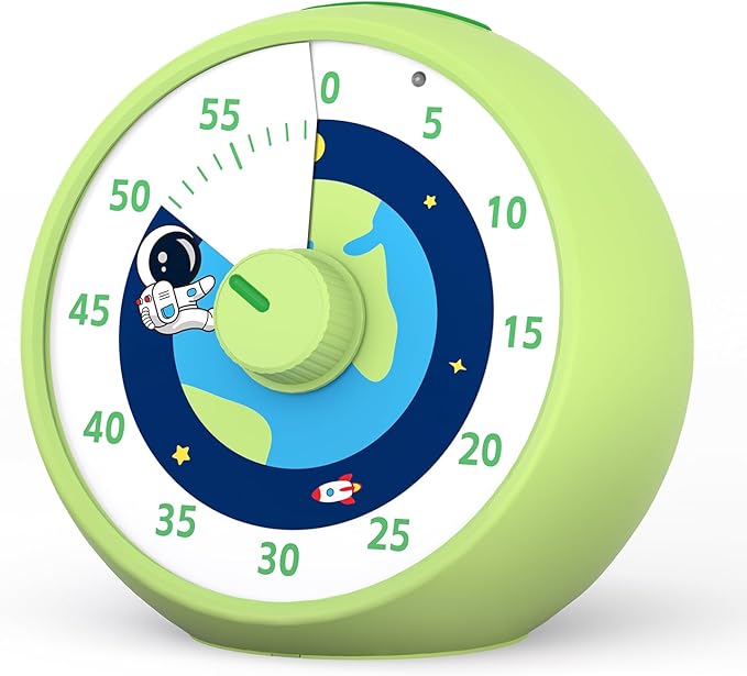 Visual Timer for Kids, 60-Minute Countdown Timer for Classroom Office Kitchen by kieckysquirrel