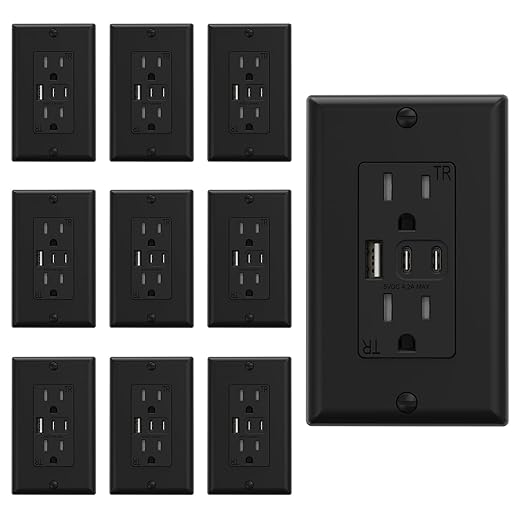 ELEGRP USB Outlets, 15 Amp Wall Outlet by ELEGRP%7CELEGROUP