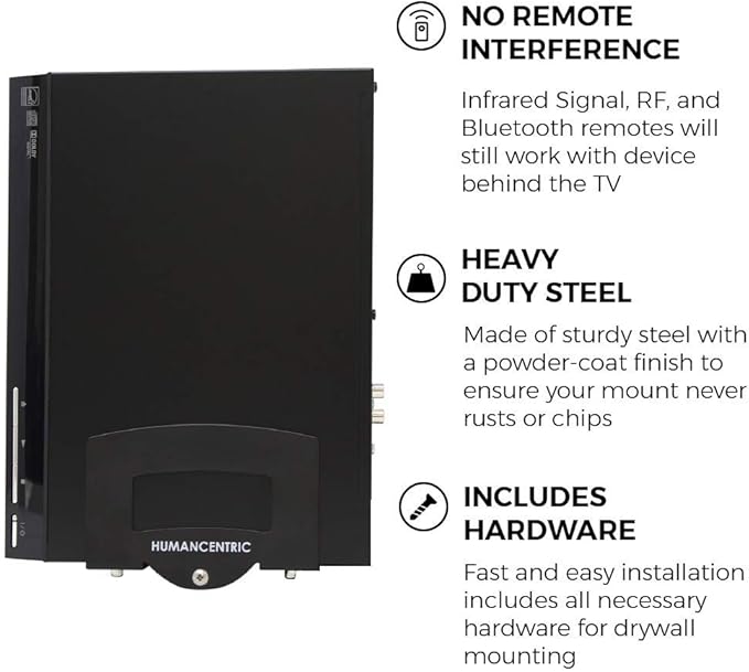 HumanCentric Cable Box and Modem Mount, Adjustable Wall Mount - Image 4