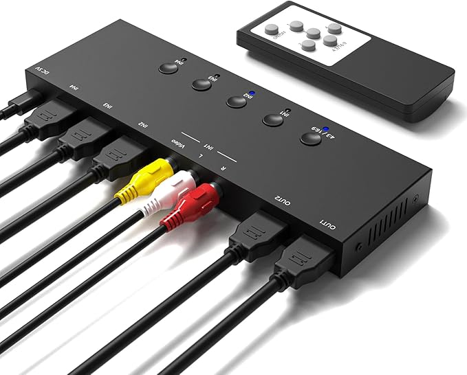 RuiPuo 4In to 2Out HDMI/AV Switch RCA to 2Port HDMI Converter - Image 4