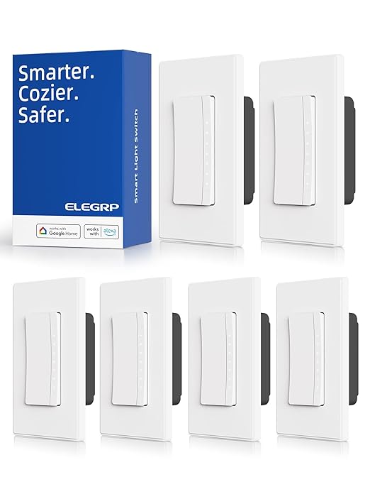 ELEGRP Smart Dimmer Light Switch DPR30, 2.4GHz Wi-Fi Dimmer Switch Compatible by ELEGRP%7CELEGROUP