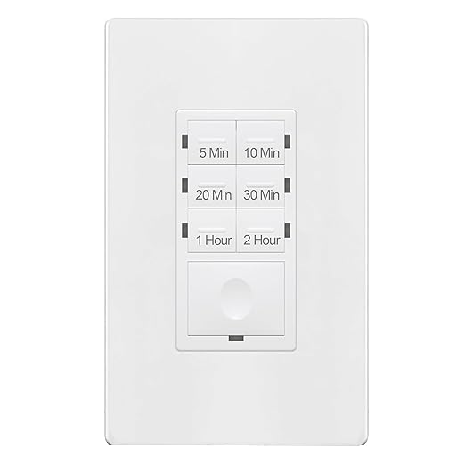 ENERLITES 2-Hour Countdown Timer Switch, 5-10-20-30 Min, 1-2 Hr, by Enerlites