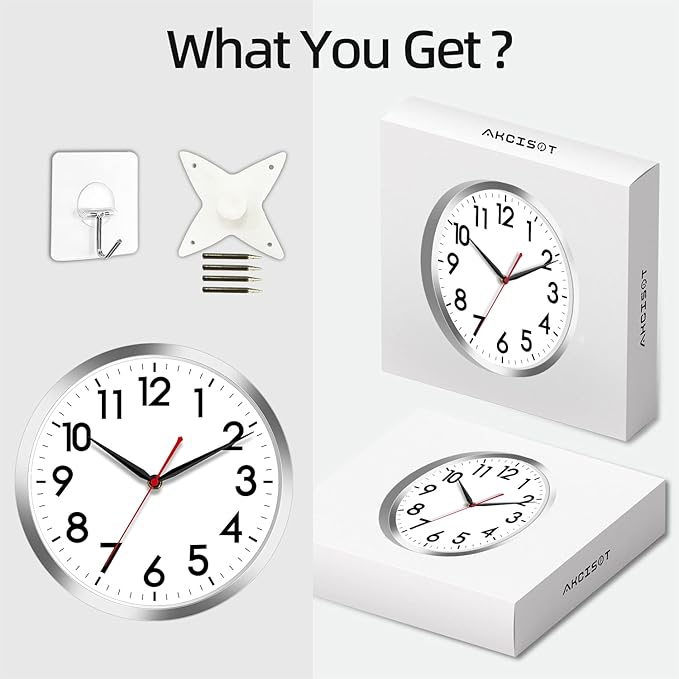 AKCISOT Wall Clock 14 Inch Large Silent Wall Clocks Battery Operated - Image 7