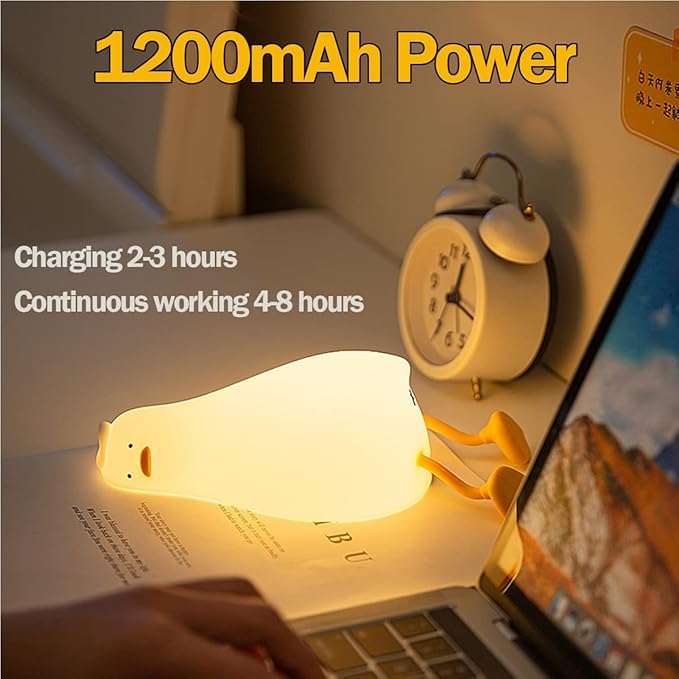 LEDHOLYT Night Light for Kids, Cute Silicone Nursery Duck Lamp for Baby and - Image 3