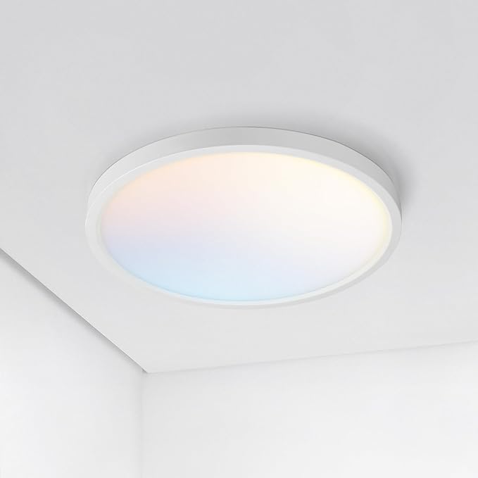 ASD LED 9" Round Flush Mount Ceiling Light Fixture, Low Profile Surface by ASDLightingCorporation