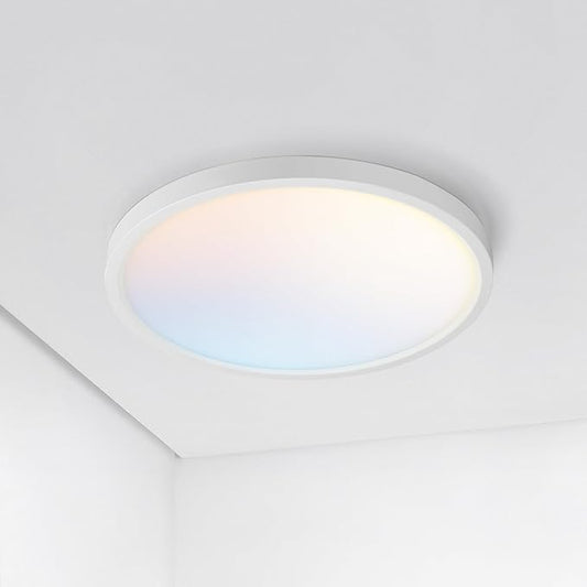 ASD LED 9" Round Flush Mount Ceiling Light Fixture, Low Profile Surface by ASDLightingCorporation