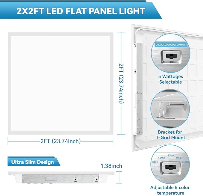 Msbfi 2x2 LED Flat Panel Light - Image 4